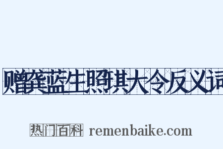 赠龚蓝生照琪大令反义词是什么意思的图片